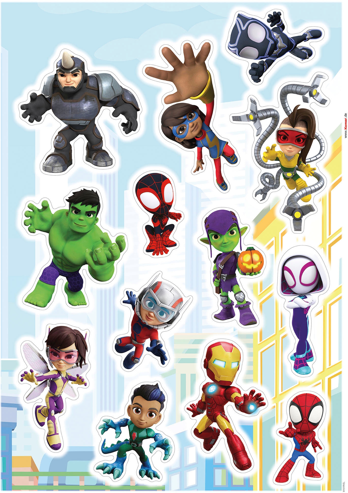 Komar Wandtattoo »Spidey and Friends - Grösse 50 x 70 cm« selbstklebend, Wandsticker, Kinderzimmer