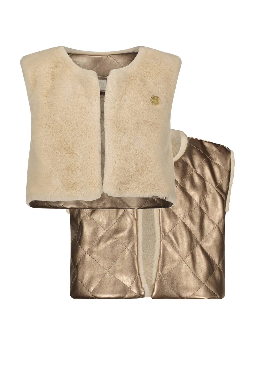 Le Chic reversible gilet EMOBLA ivoor/goud