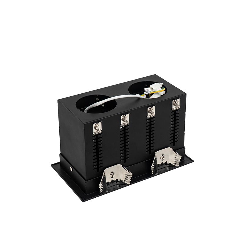 Set van 6 Moderne inbouwspot zwart verstelbaar 2-lichts - Roof