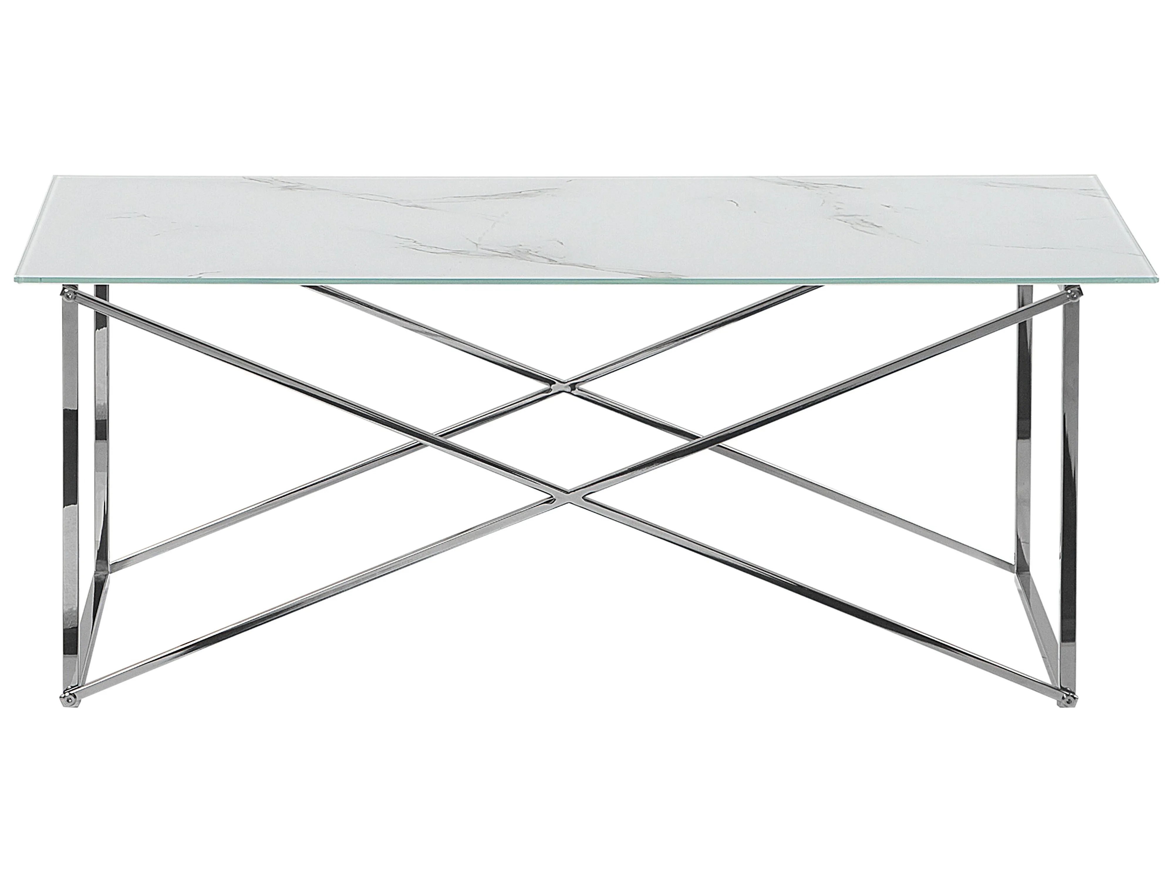 Salontafel EMPORIA Veiligheidsglas Marmer/zilver