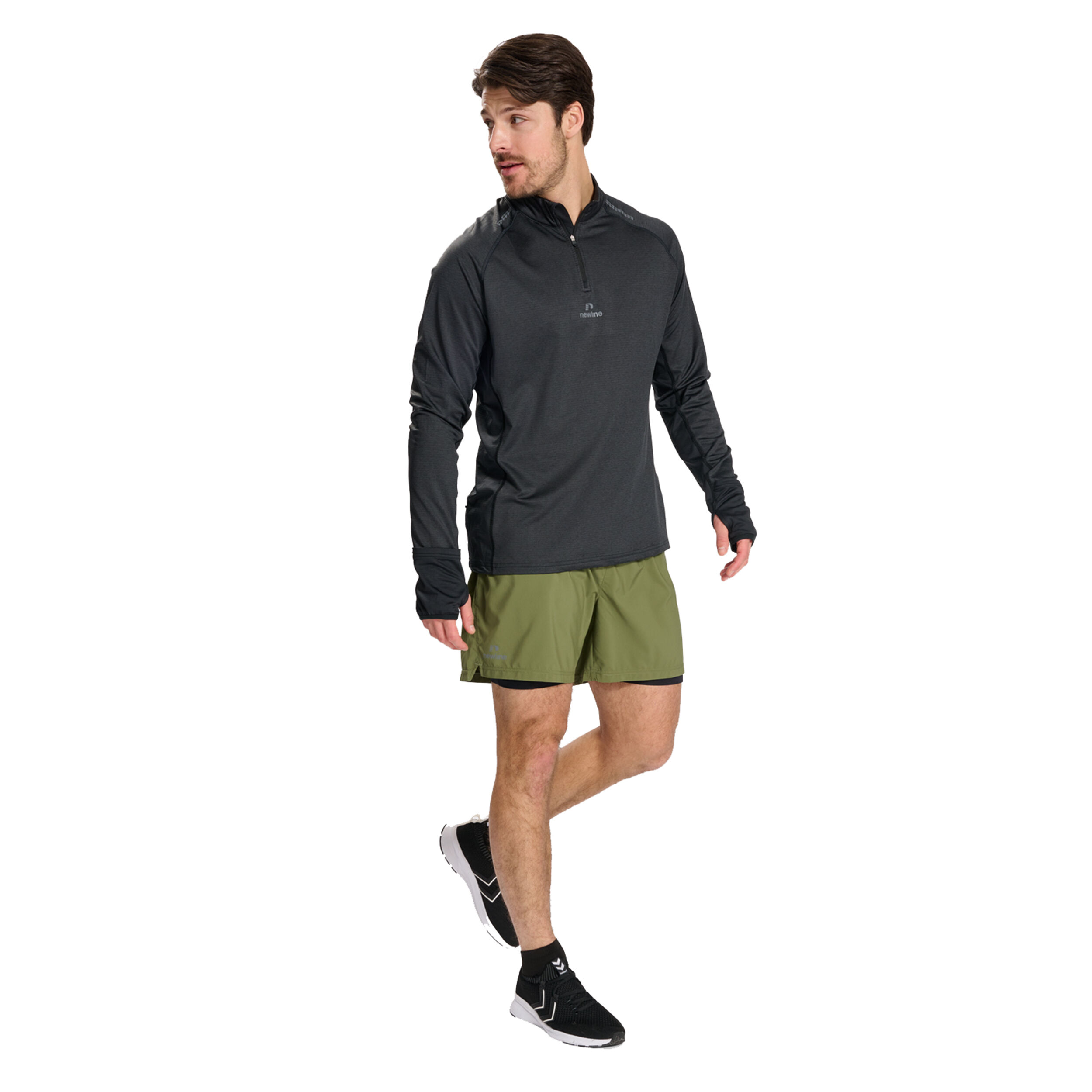 Newline Mesa Half-Zip Top De Course Hommes - Noir