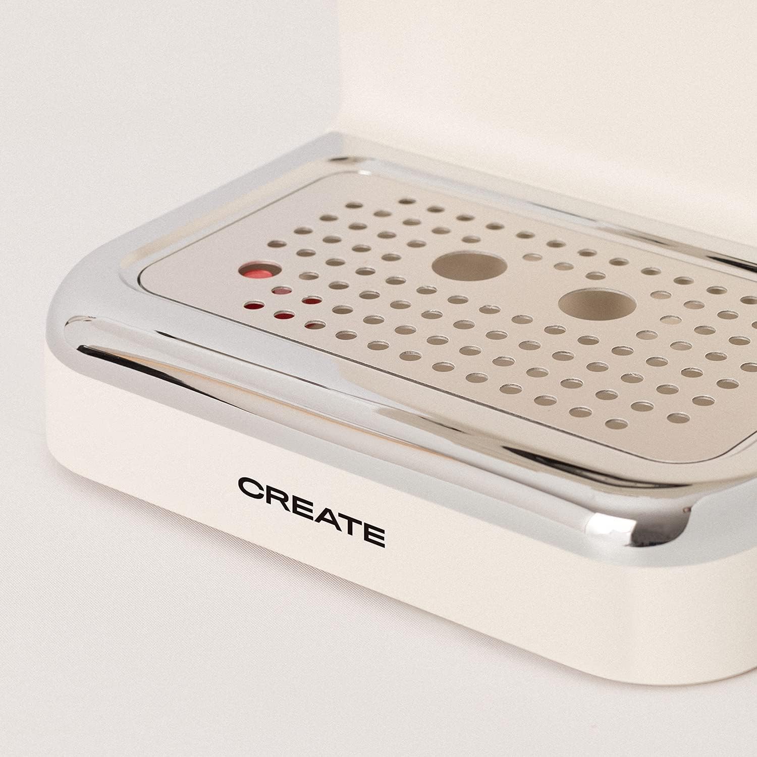 CREATE / THERA MATT RETRO/Espressomaschine Cremeweiß Matt und Holz/Halbautomatisch, mit einer 15 bar Druckpumpe und 1100W, 1,25L Wasserbehälter, für gemahlenen Kaffee, 55 mm. ESE- Pads