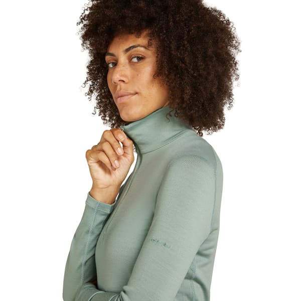 T-shirt thermique ICEBREAKER W 260 TECH LS HALF ZIP MOSS