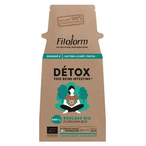 Fitoform Organic Birch Turmeric Complete Detox Ecopack 42 comprimidos