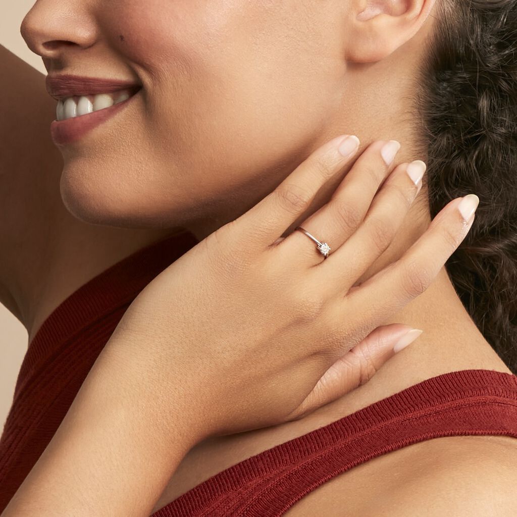 Bague Sandrine Or Blanc Diamant