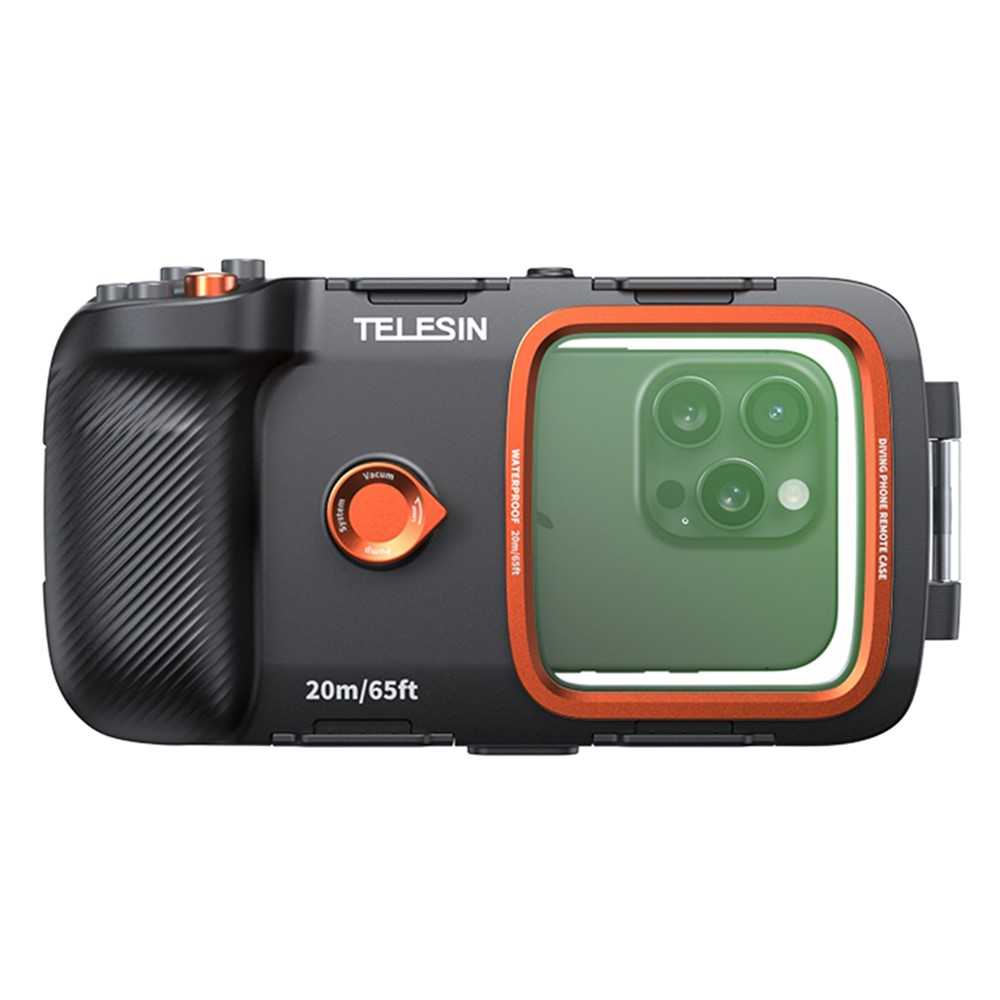(20m) Unterwasser Taucher Schutz Hülle Wasserfestes Case für iPhone / Samsung - Schwarz / Orange