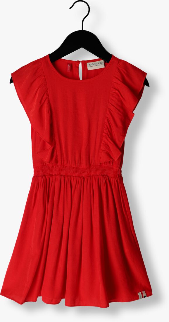 LOOXS rode looxs mini jurk viscose dress