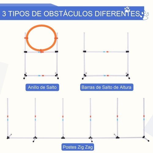 Conjunto de adestramento para cães branco/laranja