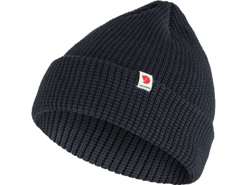 Fjällräven Mütze Tab Hat Dark Navy Strickmütze aus Recyclingmaterial