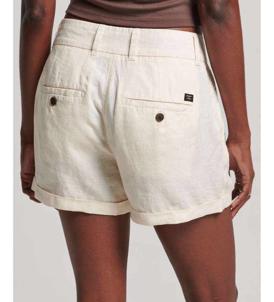 Shorts Superdry bege tingidos