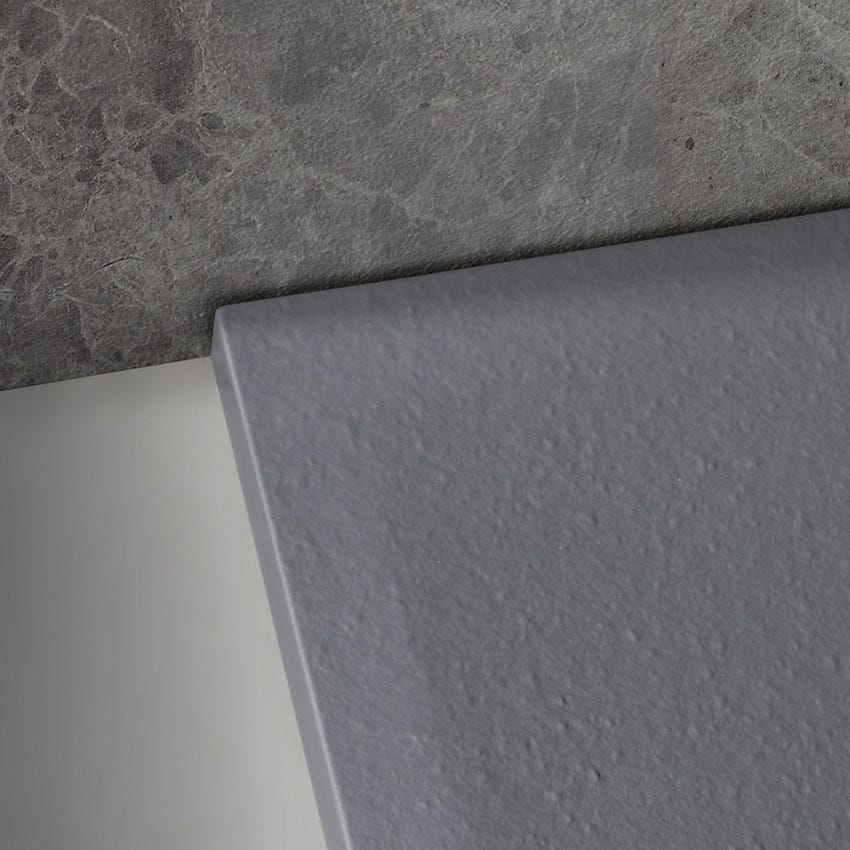 Mineraal gegoten douchebak 70x100 antracietgrijs steenlook | Mart