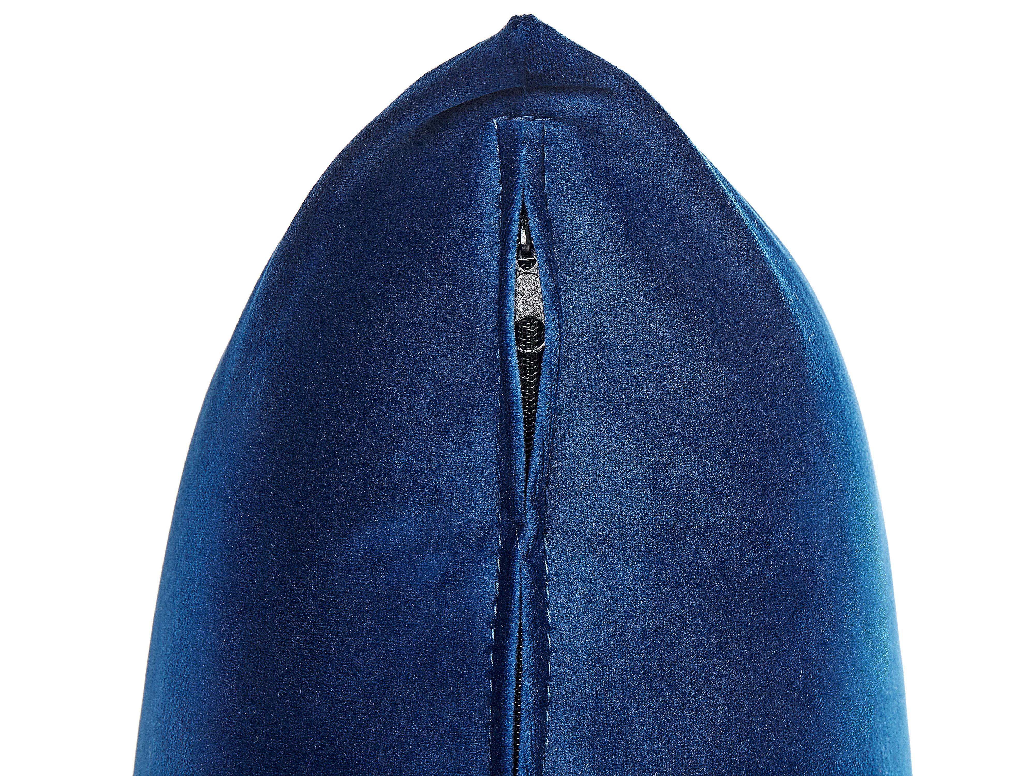 Chaise longue GUERET Fluweel Marineblauw