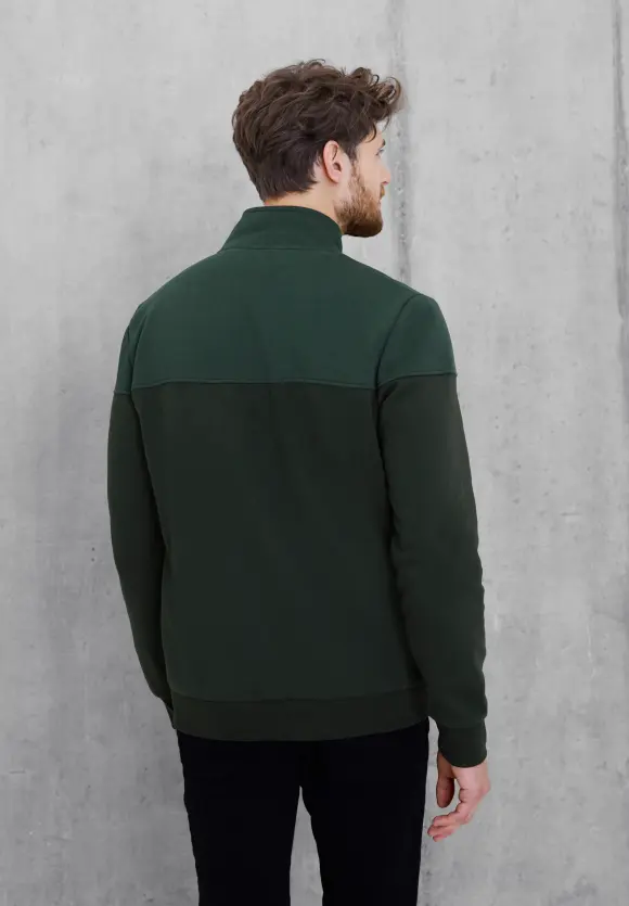 Colourmix Troyer Sweatjacke - dark green