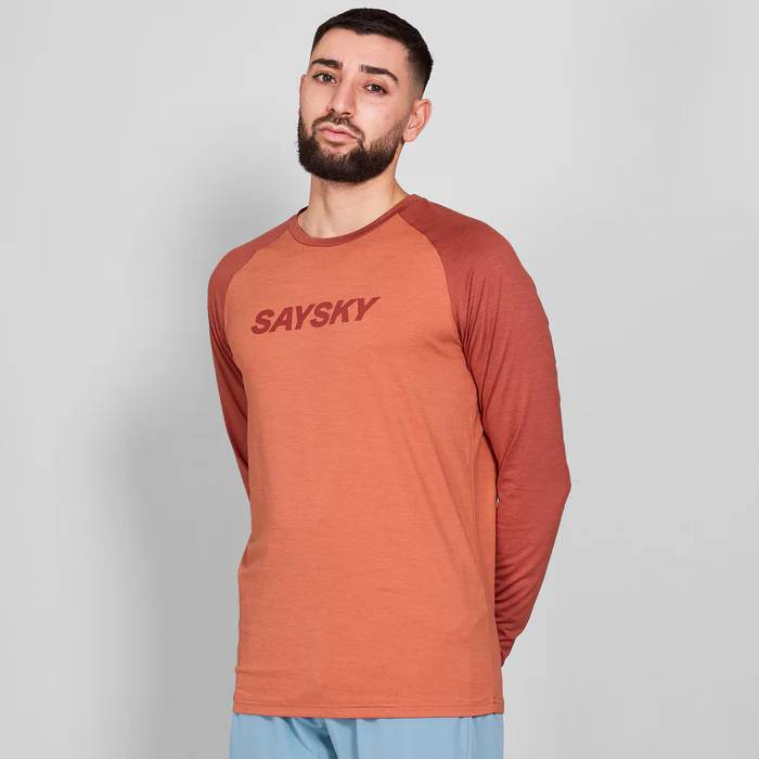 saysky logo pace ls herre 5005 red melange