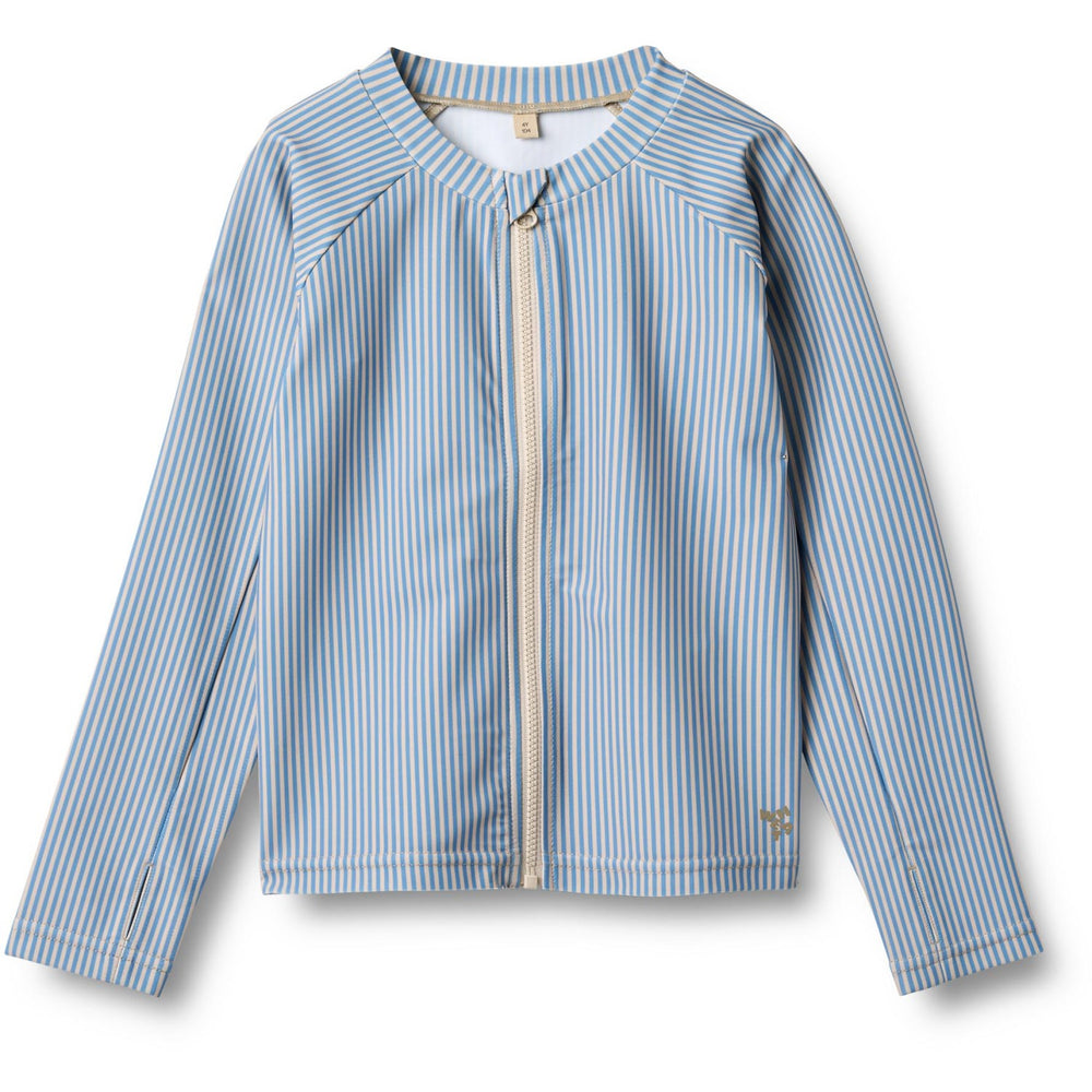 Køb Wheat Blue Swim Stripe Badebluse L/S Zip Ada