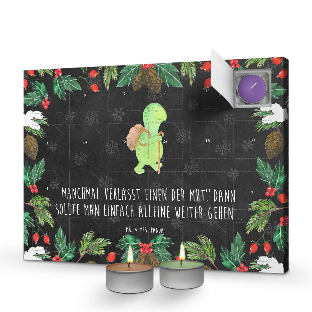 Mr. & Mrs. Panda Geurkaars Adventskalender Turtle Wanderer - Zwart