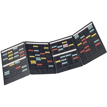 Kit de 4 volets MINI-PLANNER à 4 colonnes de 17 fiches T indice 1,5 avec 1000 fiches