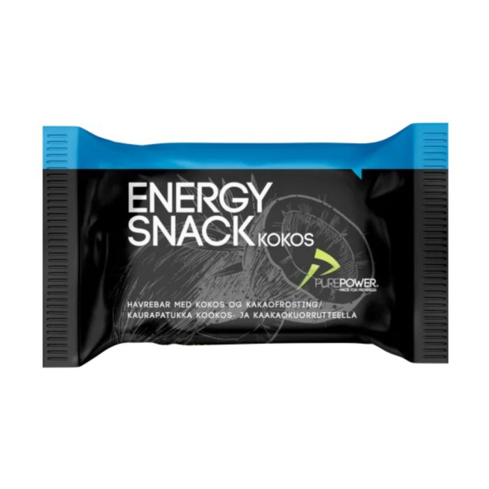 PurePower Unisex Energi-barer Energy Snack Coconut Hvid