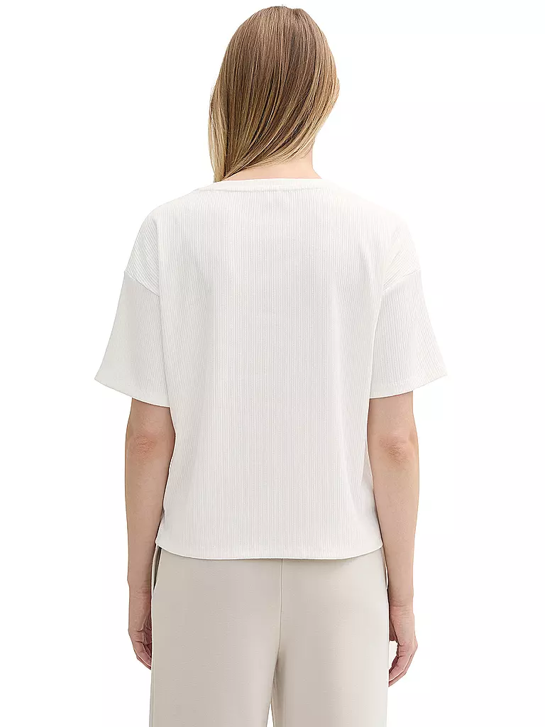 TOM TAILOR T-Shirt weiss