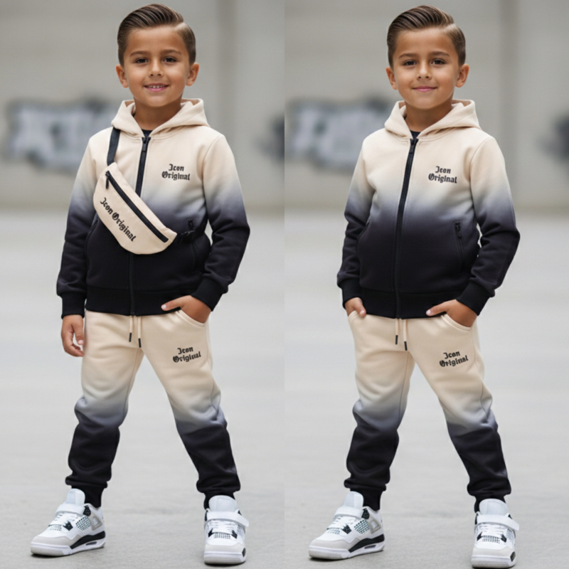 Icon zipped fade set - beige