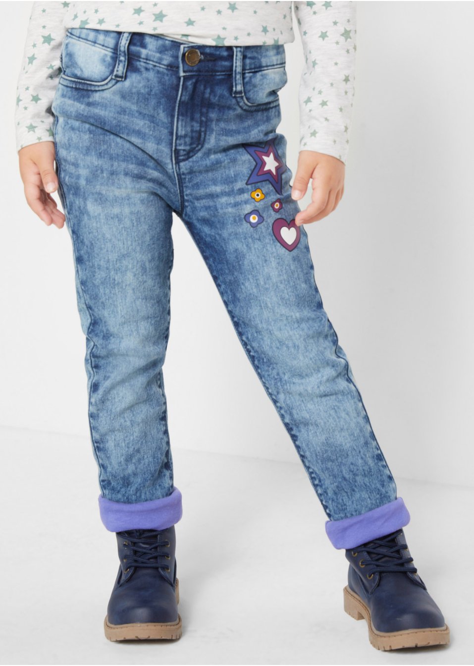 Jean thermo fille avec doublure jersey