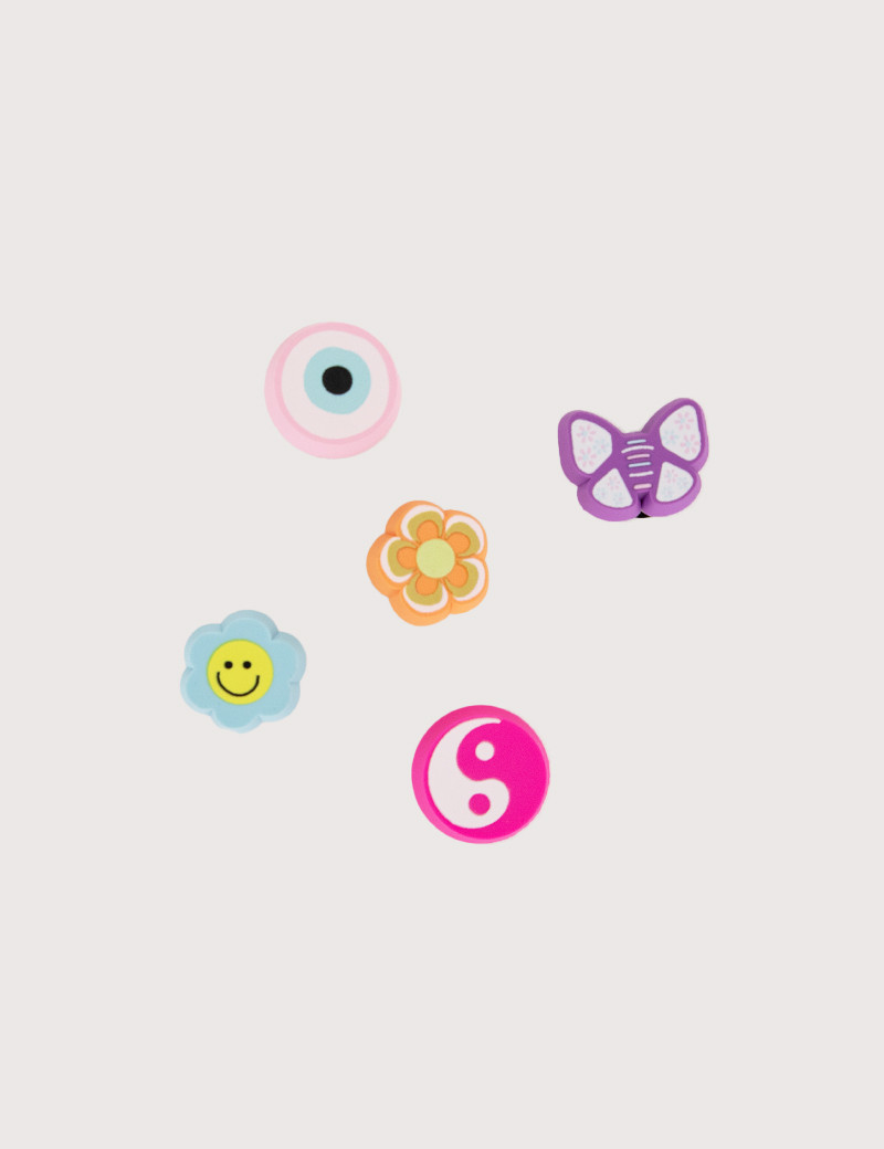 CROCS PACK DE 5 JIBBITZ NOSTALGIA GIRLY ERASER