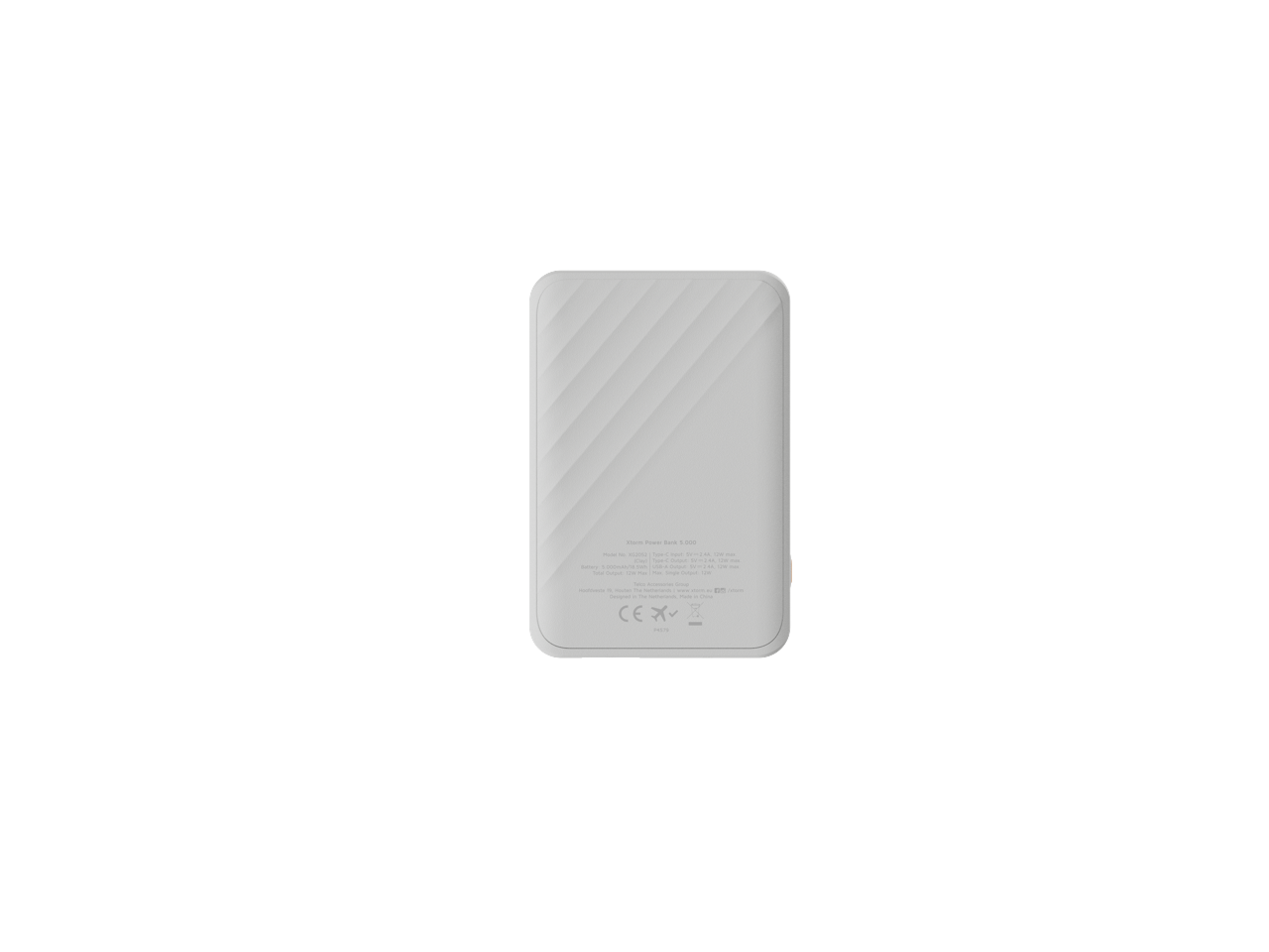 Xtorm - 12W FastCharge Go2 Powerbank 5.000 - Ash White