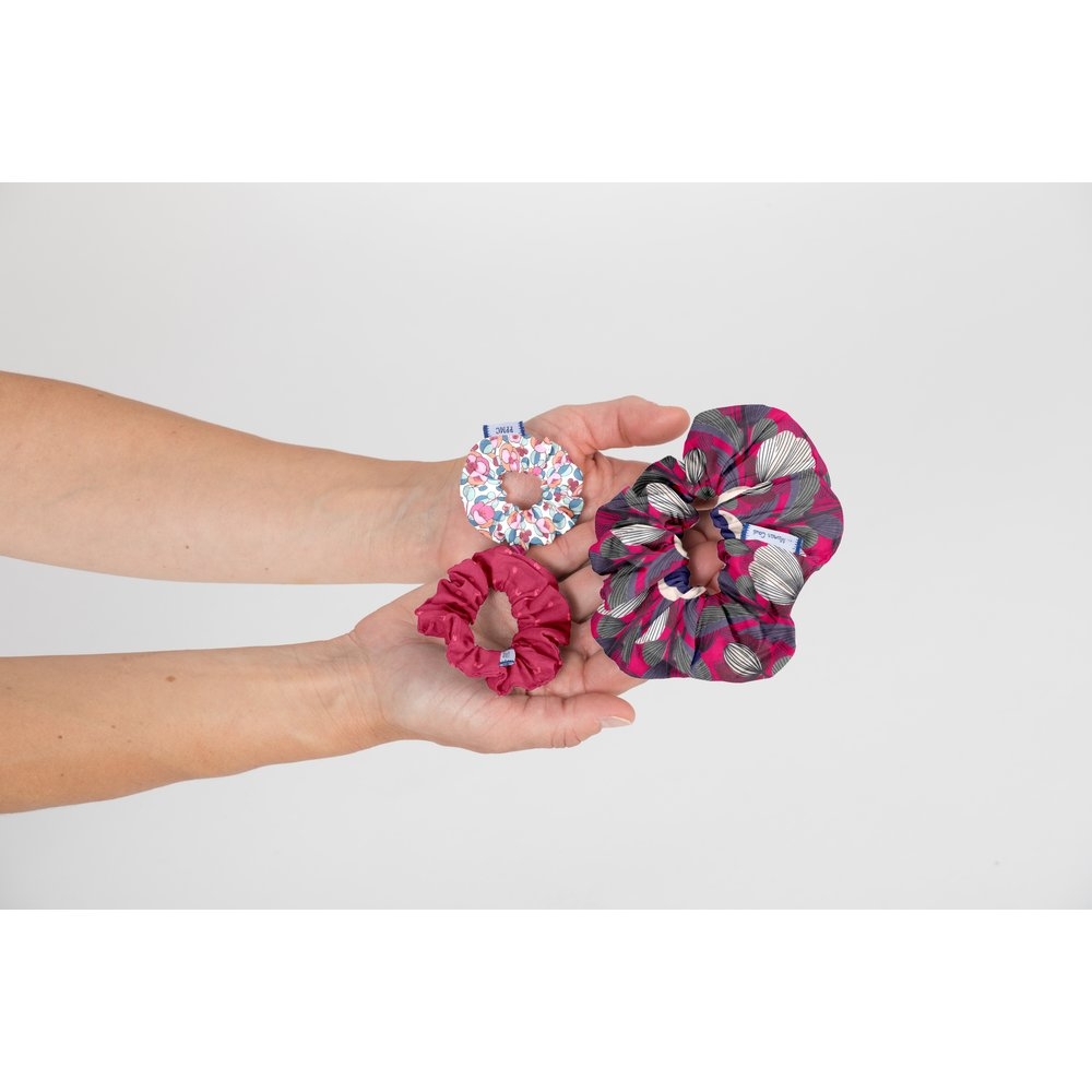 Petit Chouchou Plumetis Rose Fuchsia
