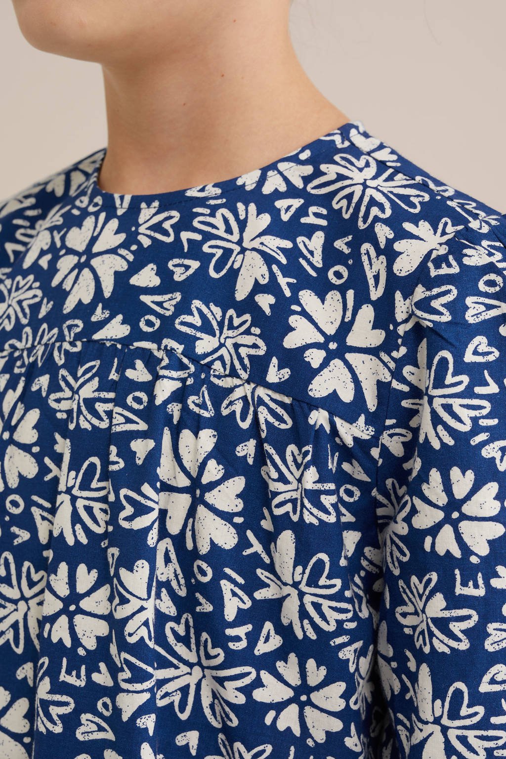 WE Fashion korte jurk donkerblauw