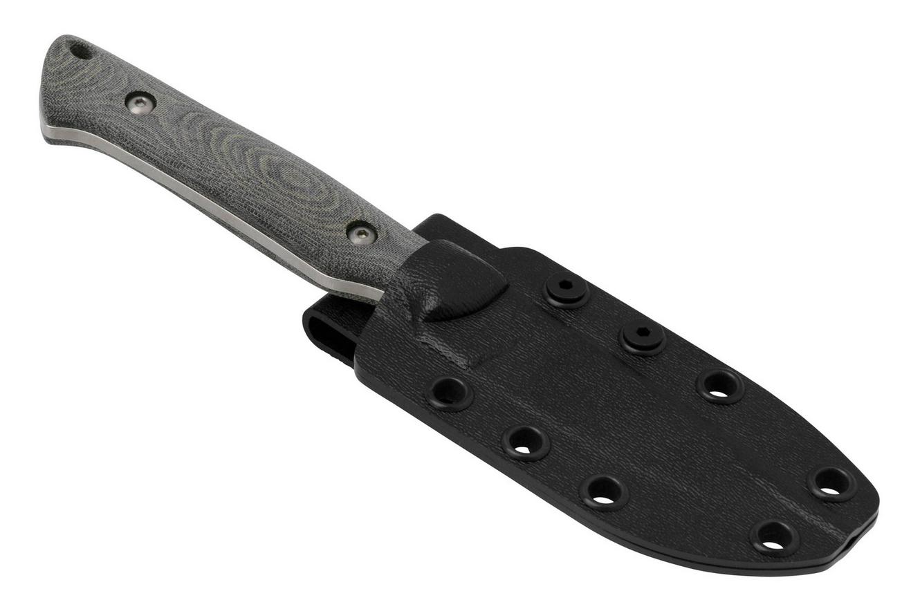 White River Small Game Knife Black-Olive Canvas Micarta, jachtmes,  Owen Baker Jr. design