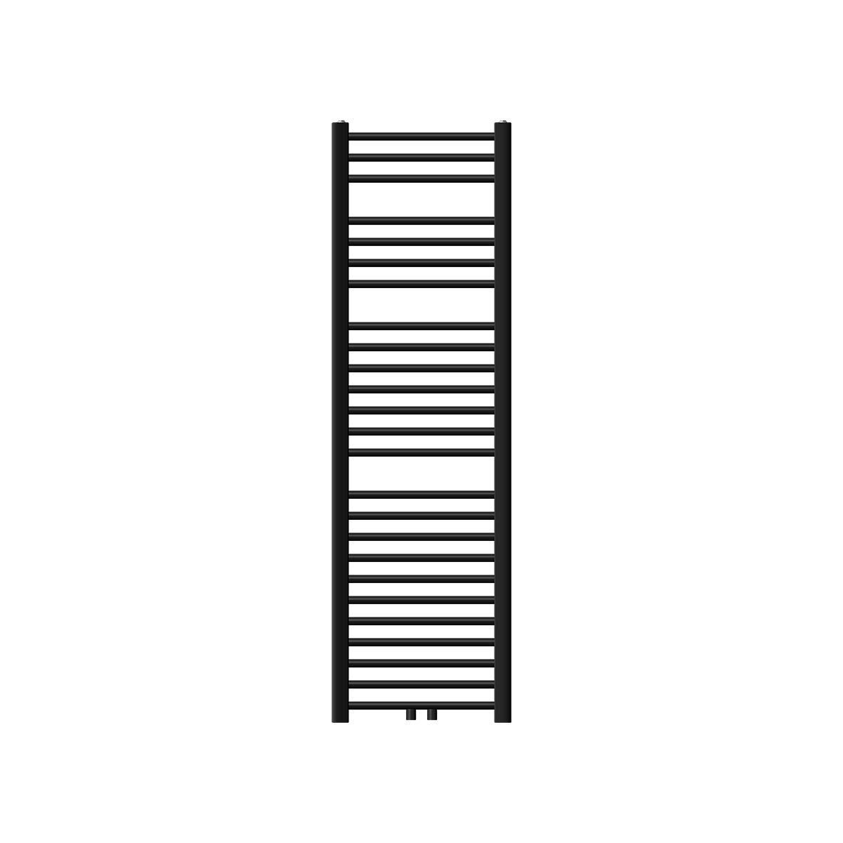 LuxeBath Sahara badkamerradiator, 400x1500 mm, mat zwart, recht, met middenaansluiting, designradiator, handdoekwarmer, handdoekdroger, handdoekradiator, handdoekradiator, badkamerverwarming