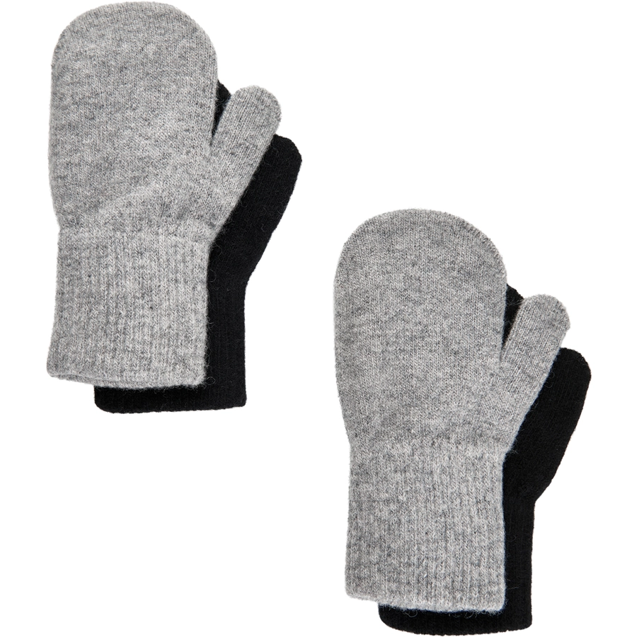 CeLaVi Fäustlinge 2er Pack GrauSchwarz