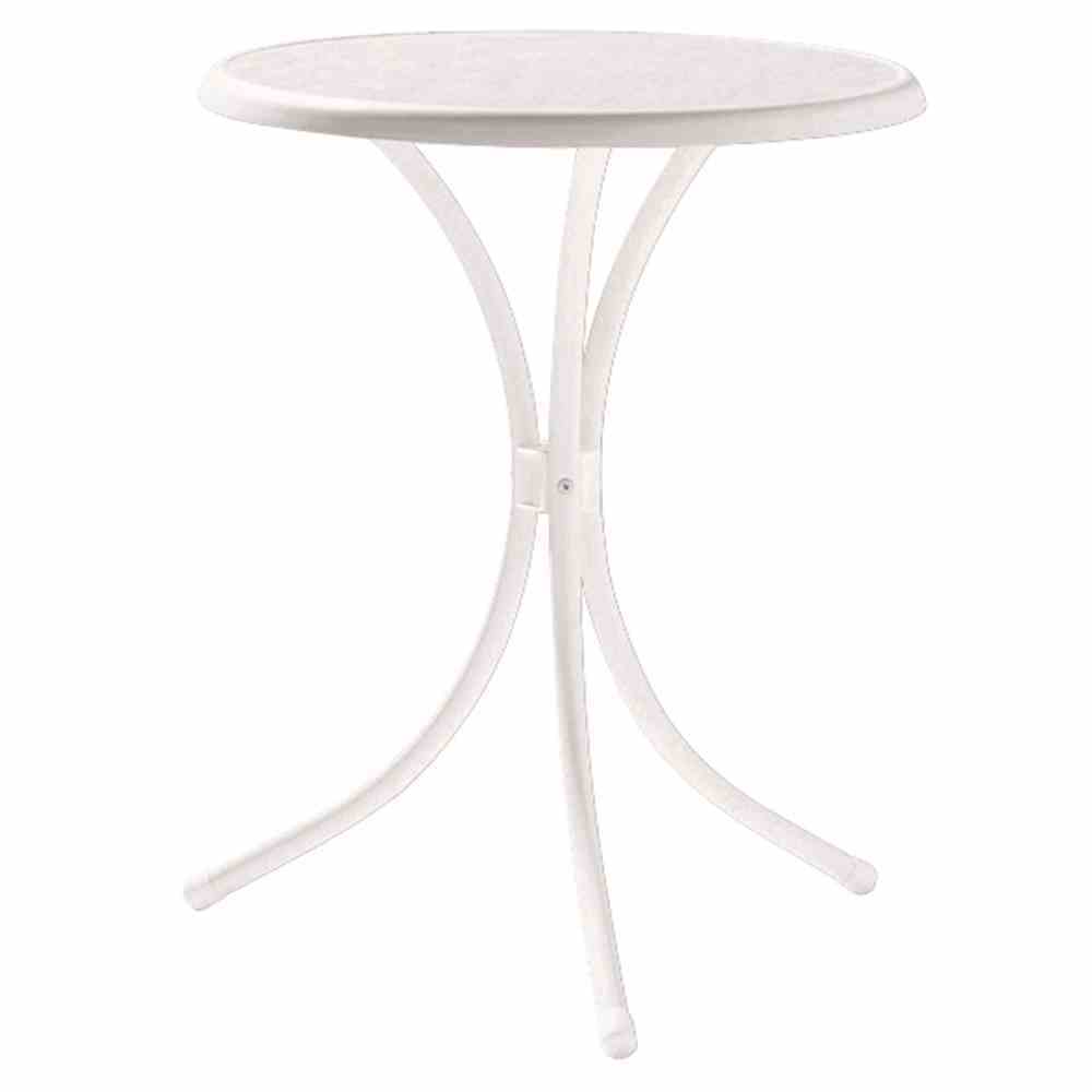 Bistrotisch - weiß - wetterfest - Ø 60 cm