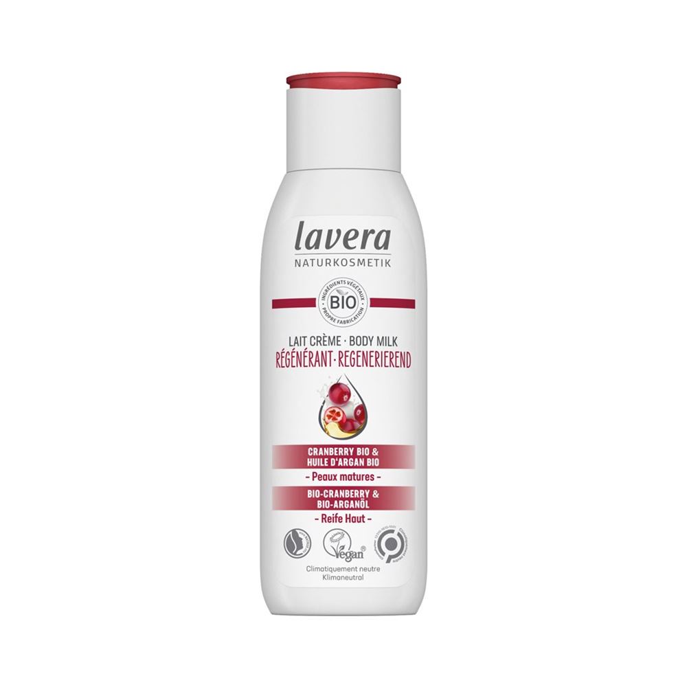 LAVERA Bodymilk regenerierend<br>200 ml, Flasche, Milch, bio Cranberry & bio Argan