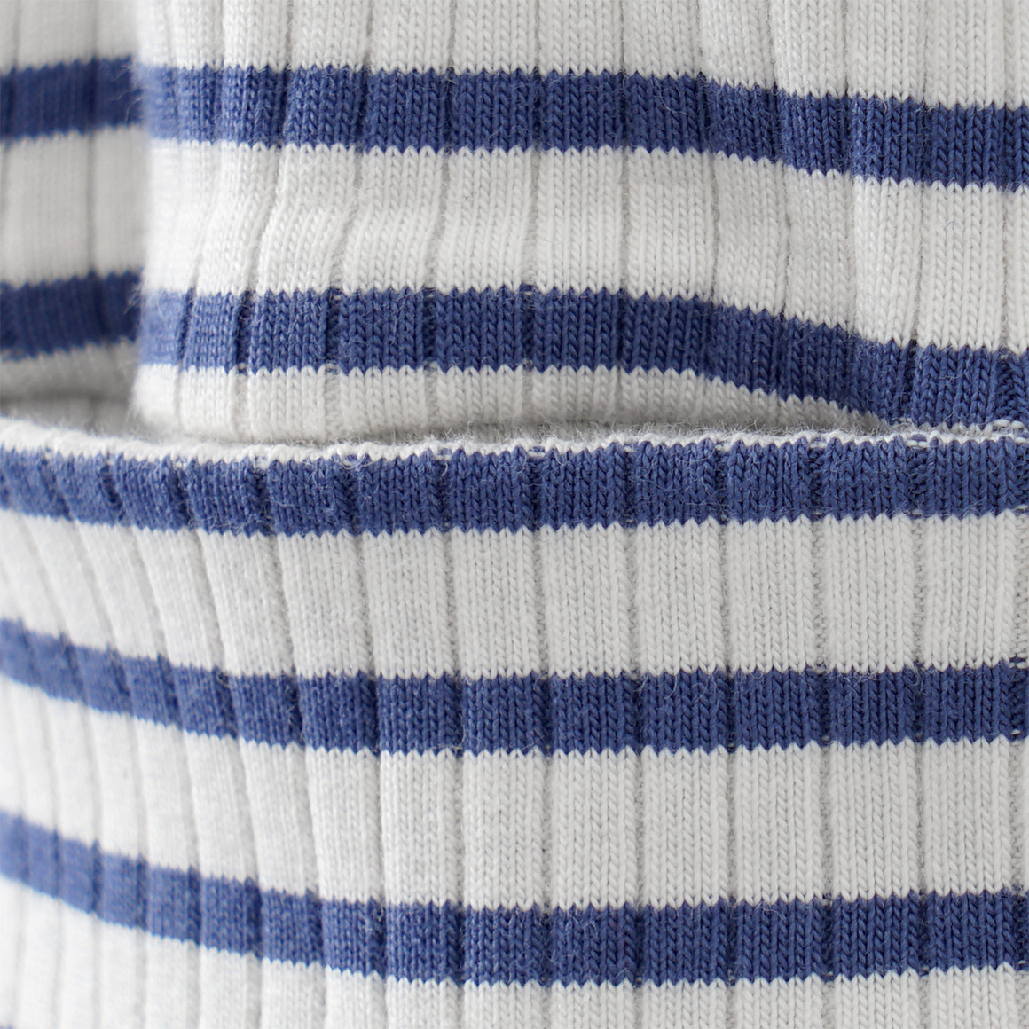 Topomini Pure Collection Baby Leggings mit Rippstruktur weiss / dunkelblau