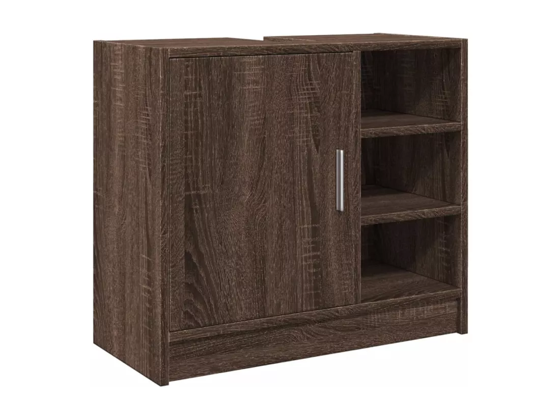 Armoire d'évier chêne marron 63x29x55 cm bois d'ingénierie