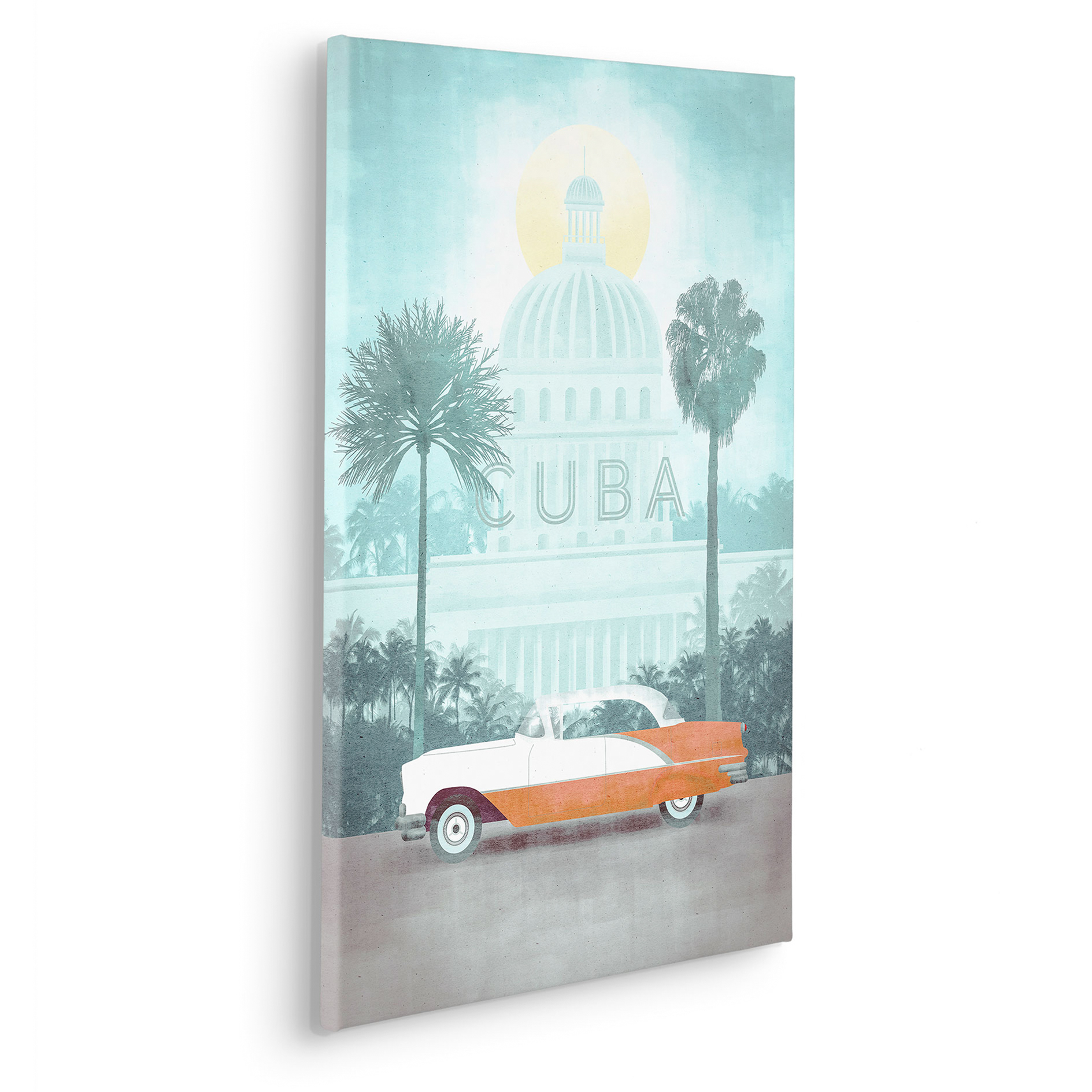 Keilrahmenbild VINTAGE TRAVEL CUBA - 40x60 cm
