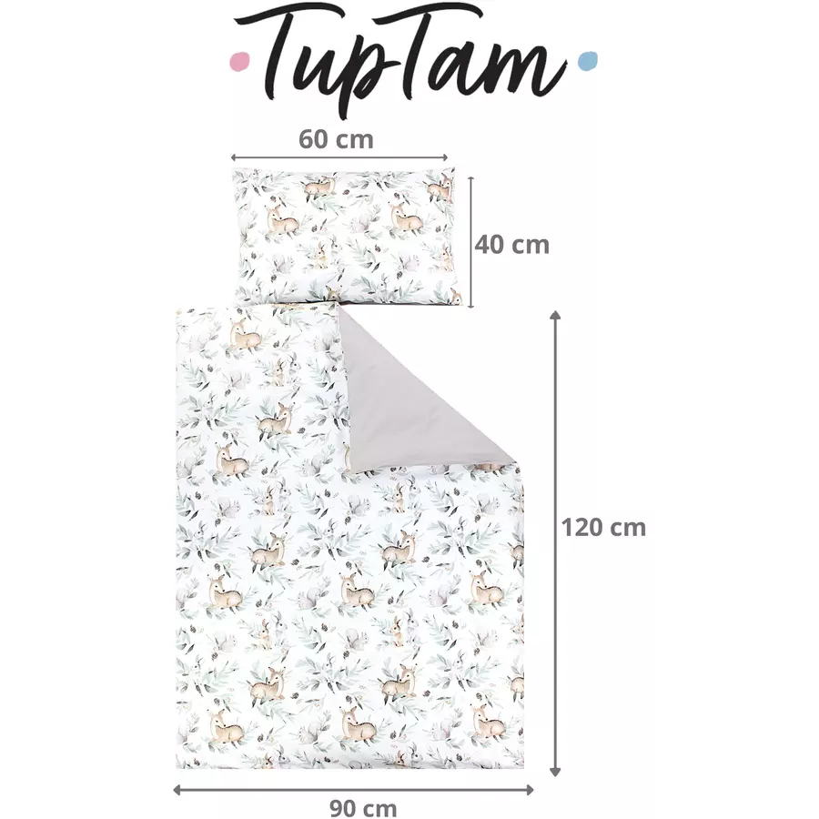 TupTam Kinder Bettwäsche 2-Teilig grünbeige