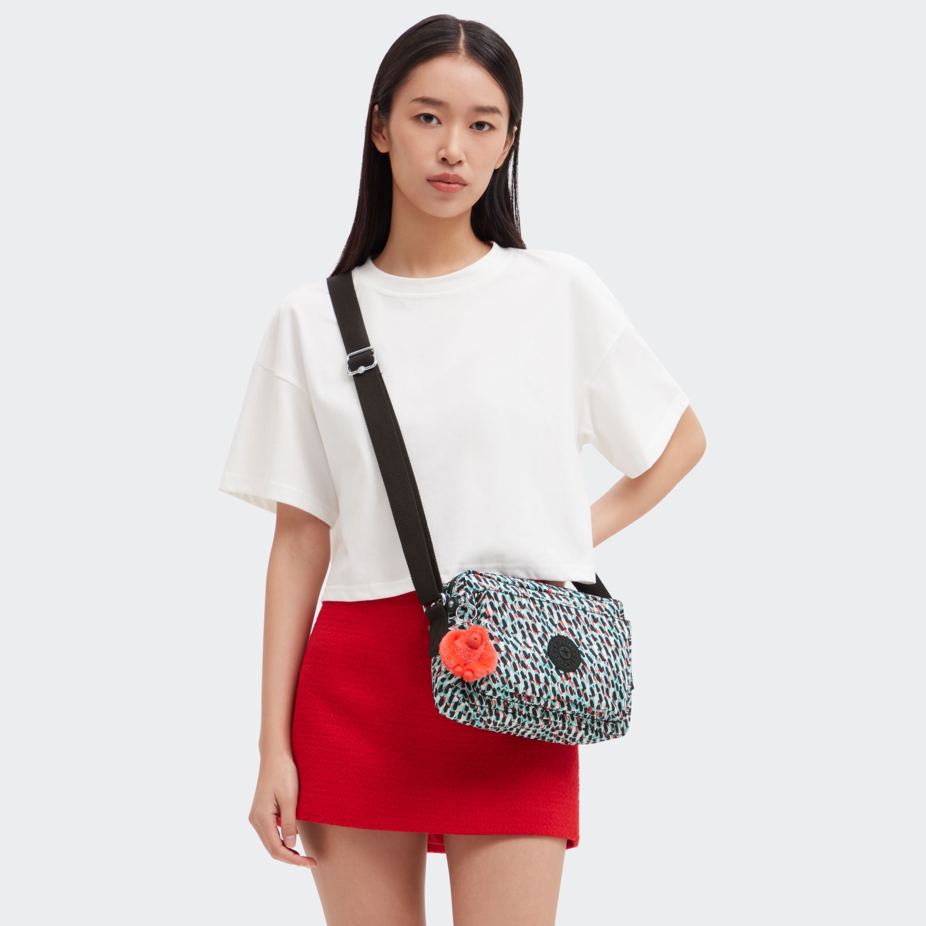 ABANU M Sac à Bandoulière de Taille Moyenne avec Sangle Réglable - Abstract Print
