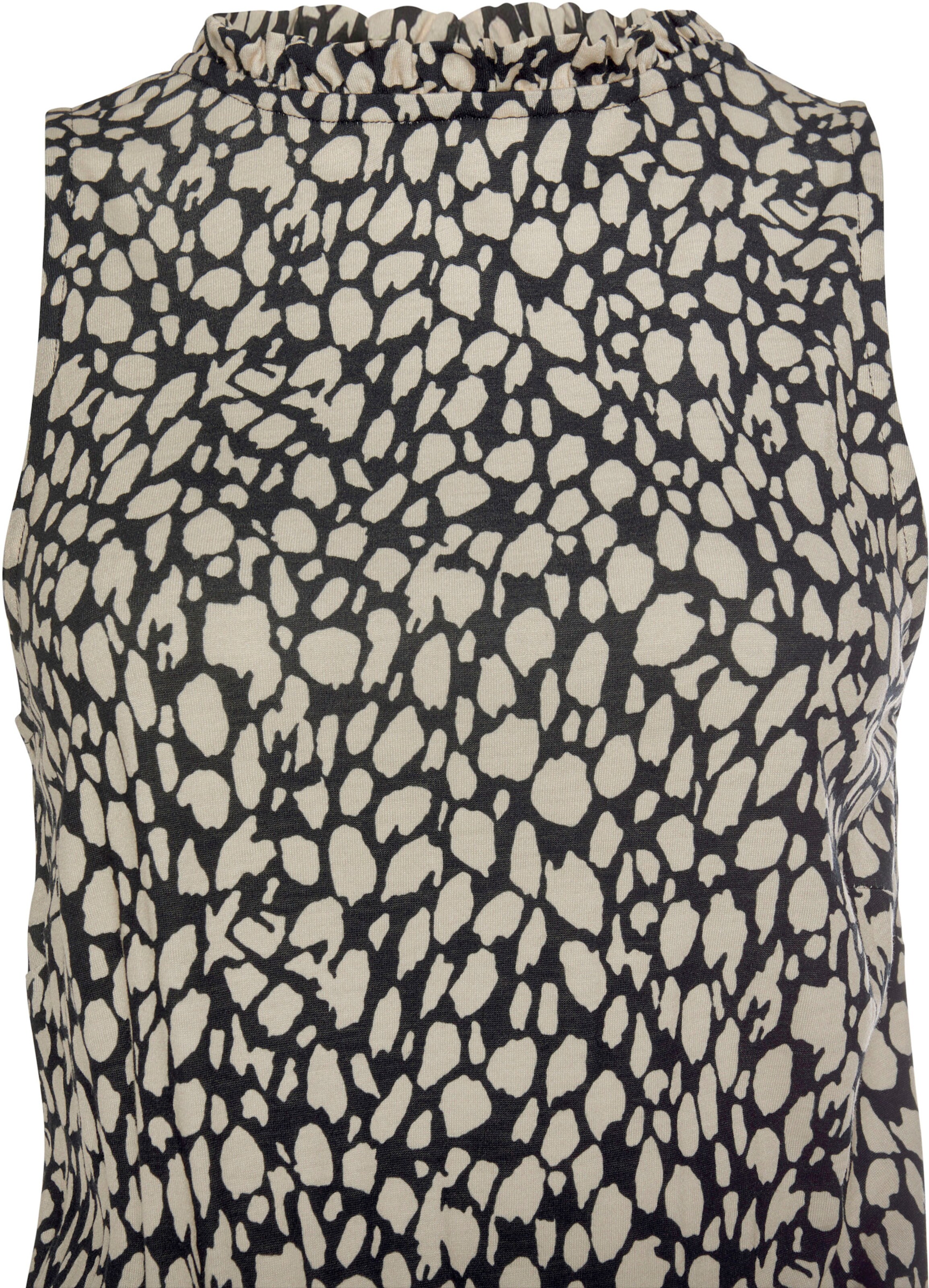 LASCANA Jerseykleid in schwarz-beige-bedruckt