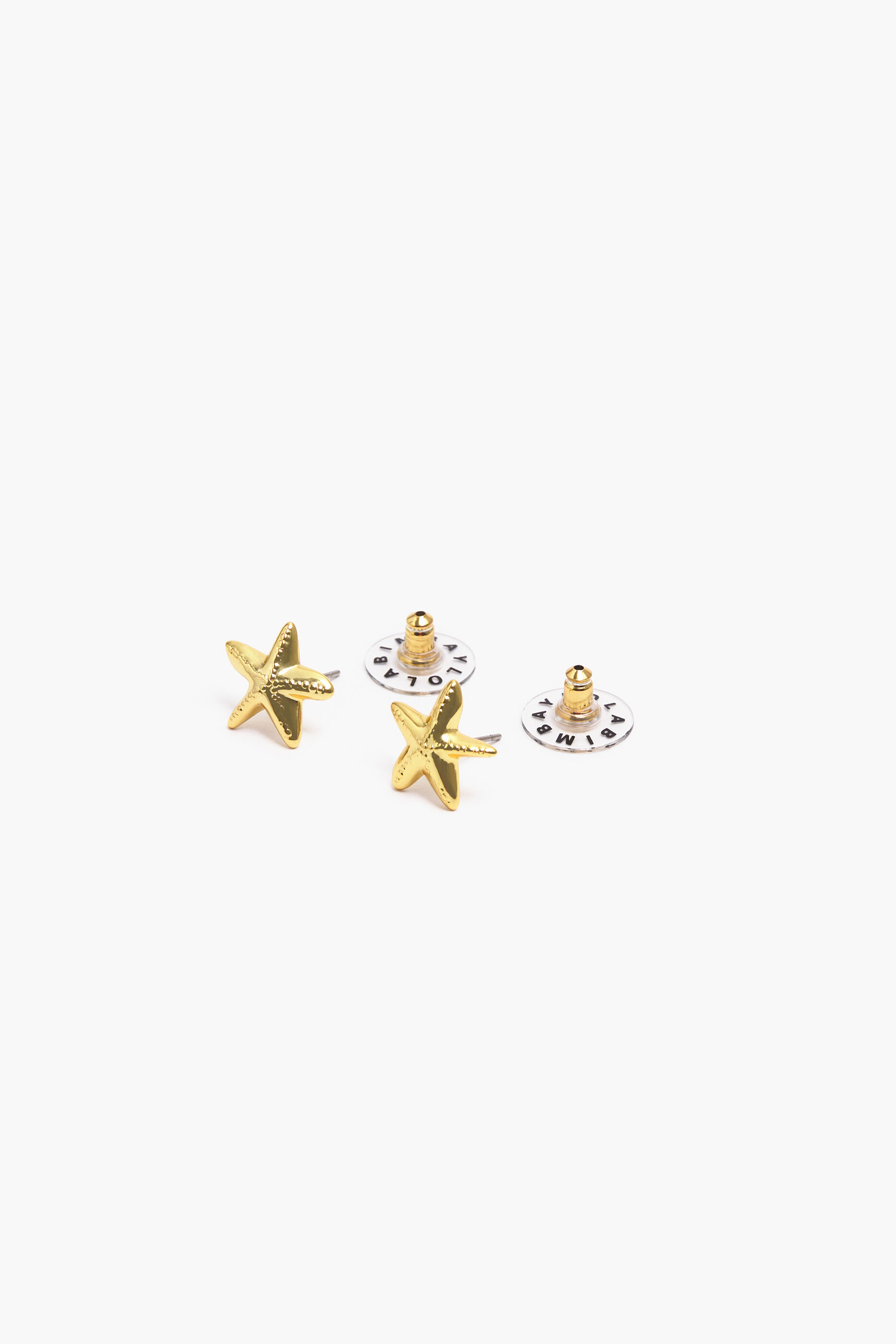 Brincos pequenos de estrela dourada