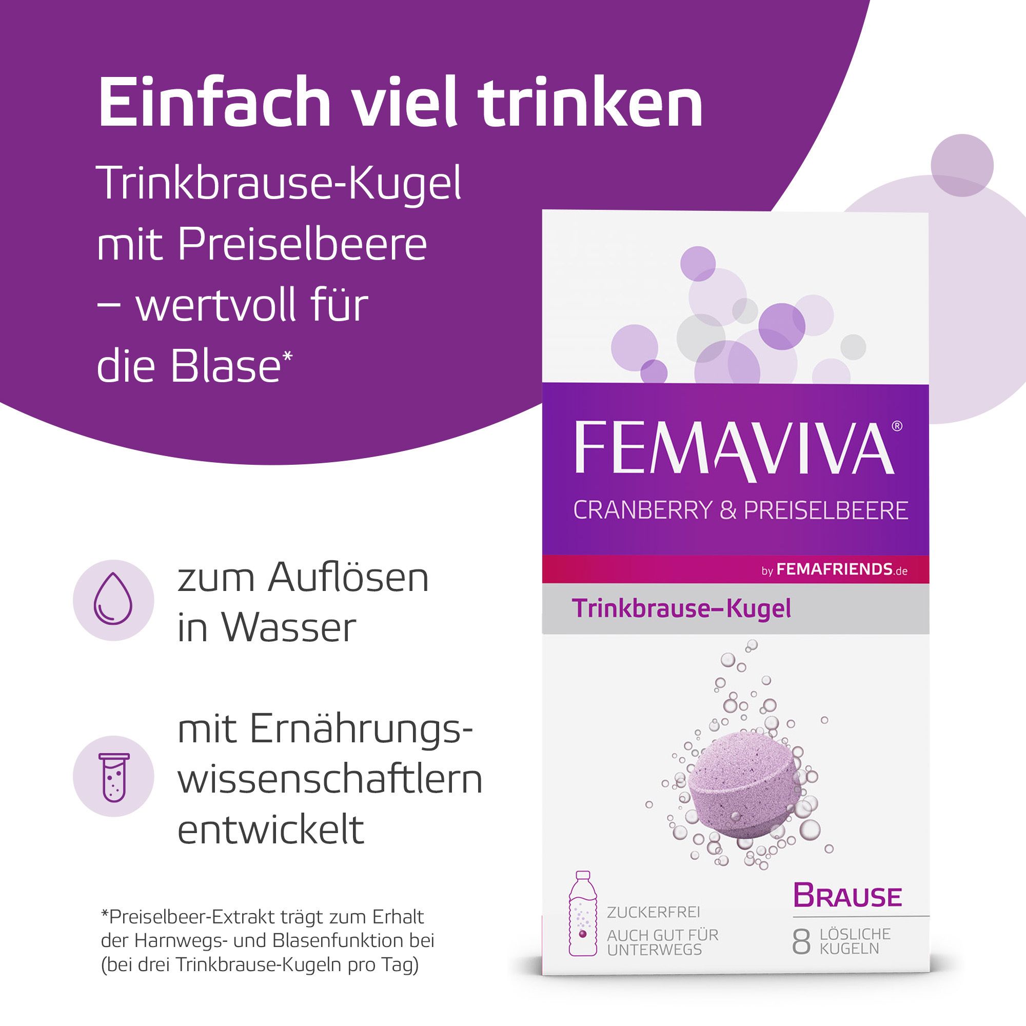 FEMAVIVA® Trinkbrause-Kugeln
