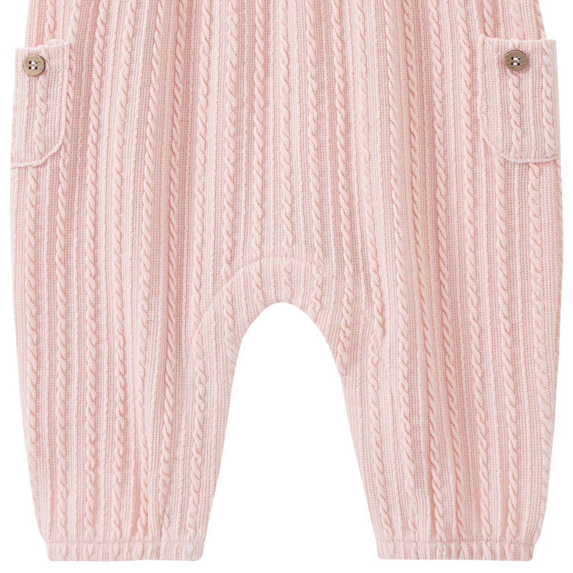 Topomini Newborn Overall mit Zopfmuster rosa