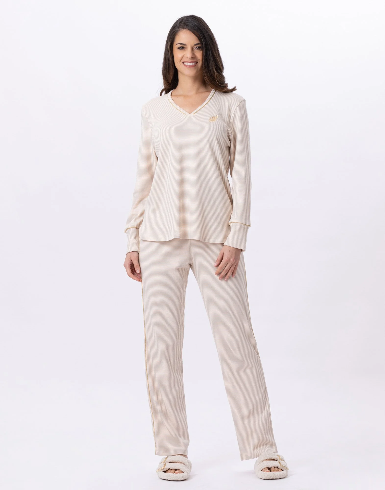 GARANCE 802 - Pyjama en coton | Beige