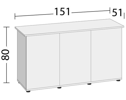 Aquariumkast JUWEL SBX Rio 400 151x51x80 cm zwart