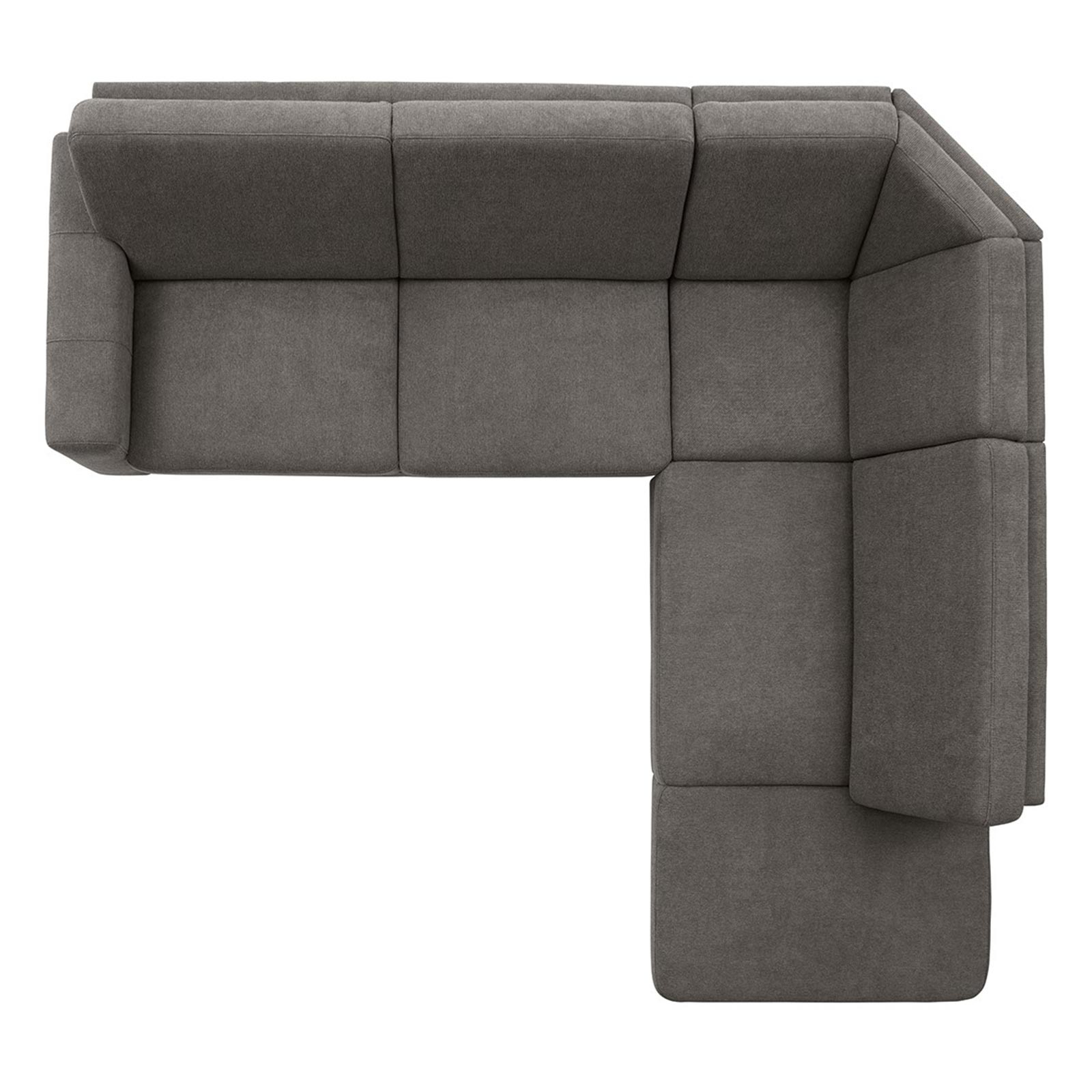 polsterpower Ecksofa - Belle grey - Basismodell - Ottomane rechts