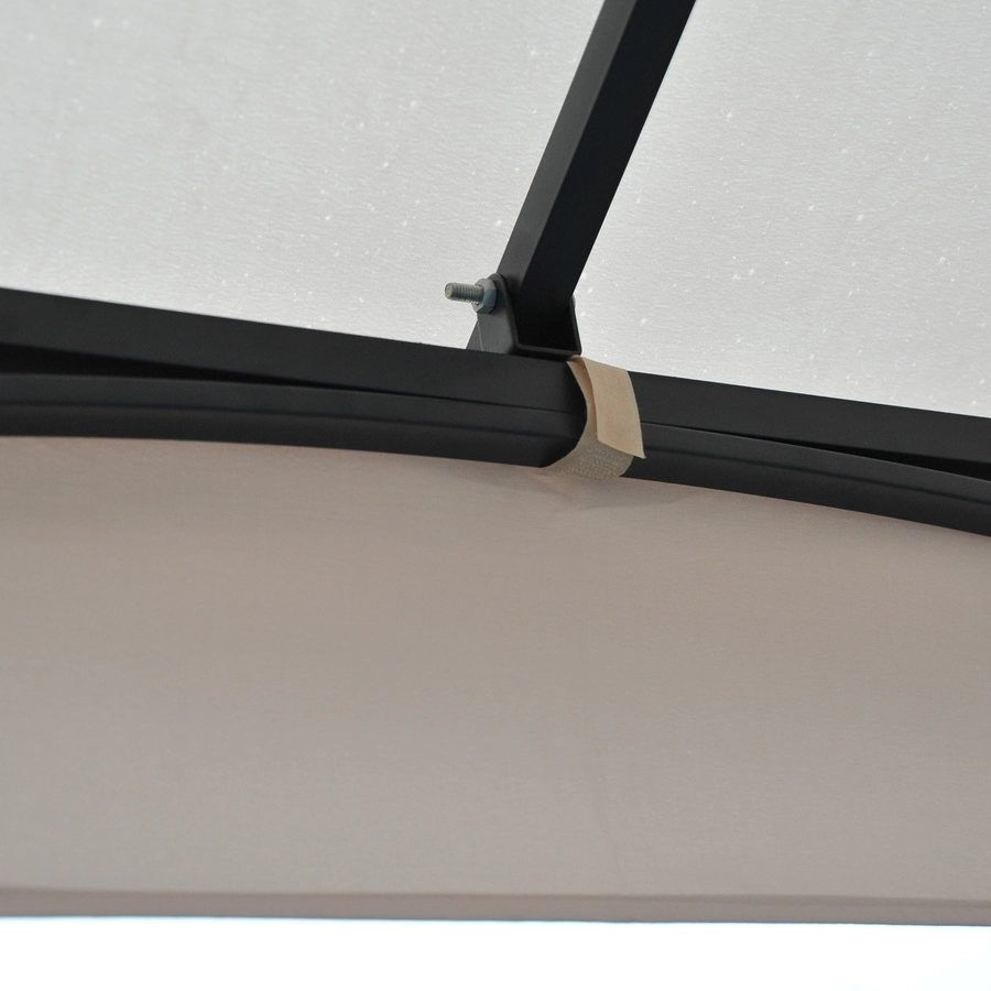 Outsunny Gartenpavillon mit Doppeldach beige, schwarz