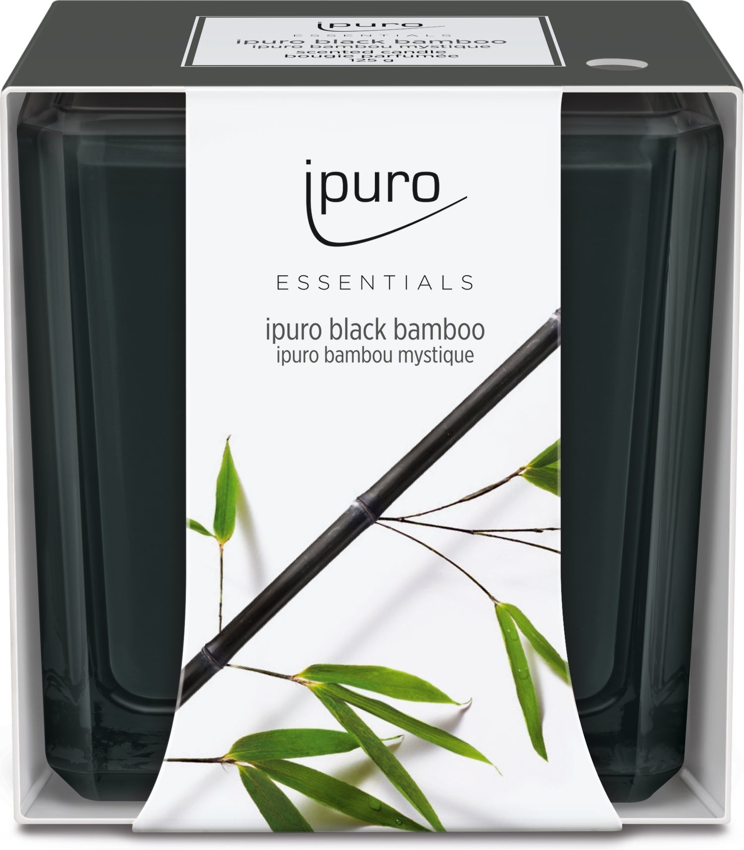 Ipuro geurkaars Essentials Black Bamboo 26 uur D 7,1 H 7 cm