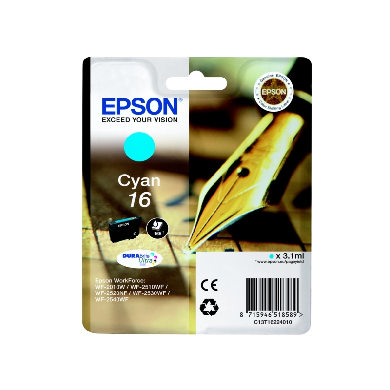 Epson 16 Tintenpatrone, cyan