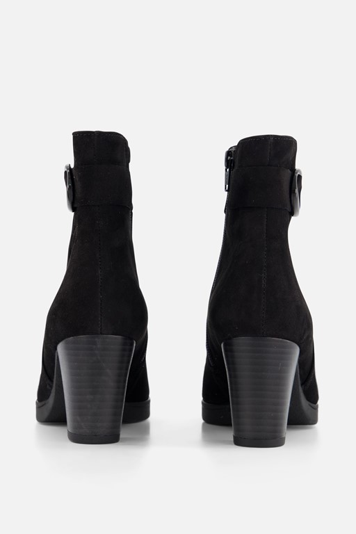 Gabor Enkellaarsjes zwart Suede